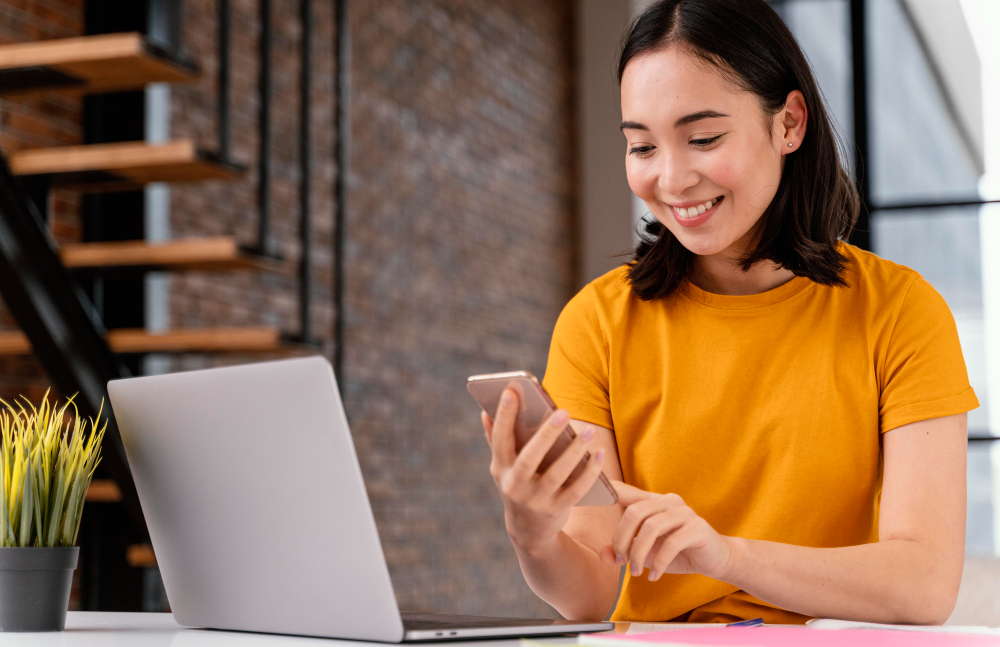 Os aplicativos de template oferecem a praticidade de fazer tudo pelo celular. Imagem de Freepik